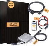 820W / 600W Balkonkraftwerk komplett Set 2 x 410w Solarmodule Steckerfertig Mini-PV Photovoltaik der Marke AUSTA einem Wechselrichter Deye SUN600G3-EU-230 mit Wifi funktion inkl. aller Kabel, schwarz - 1