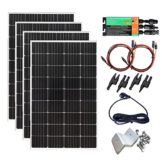 Gasolarxy 600w Solarpanel 4 x 150 Watt Monokristalline Solarzellen Balkonkraftwerk 220V/230V Stromnetze Mikro auf Grid-System 600 W Mikro-Wechselrichter (600w) - 1