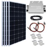 Gasolarxy Balkonkraftwerk 600W PV Anlage Komplett Sonnensystem 4pcs 150w Solarpanel mit 600w 220/230v Wechselrichter (600w-2) - 1