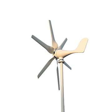 Genway 12V 48V 48V 800W Windgenerator Windkraftanlage Horizontaler Windturbine mit 6 Flügeln und kostenlosem MPPT Controller für Zuhause - 5