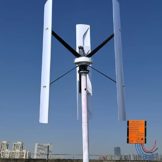 Genway Power Windkraftanlage Vertikal VAWT 1000W 48V Heimgebrauch Achse Windgenerator-Kits 3 Aluminiumlegierung Klinge Mit MPPT Laderegler - 1