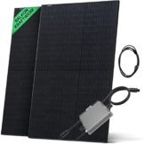 Solarway Balkonkraftwerk 600 Watt 800 Watt Modulleistung Wechselrichter mit APP/WIFI Plug&Play Solaranlage genehmigungsfrei, BKW800W600W, Schwarz - 1